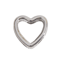 Love Charms - Minimalistic Open Heart Silver