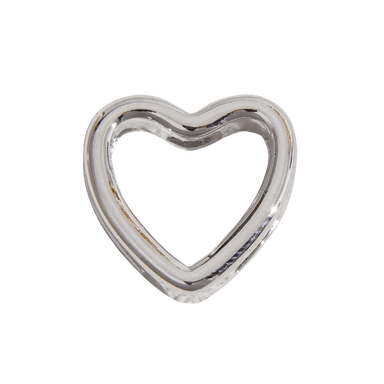 Love Charms - Minimalistic Open Heart Silver