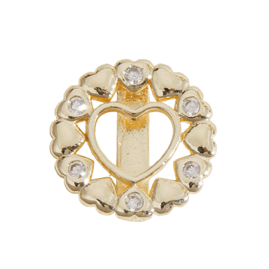 Love Charms - Round Heart Gold