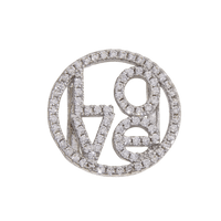 Love Charms - Round Love Silver