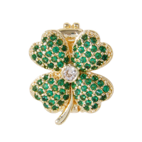 Lucky Charms - Green 4 Leaf Clover Gold