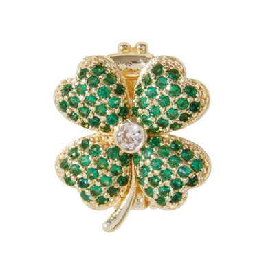 Lucky Charms - Green 4 Leaf Clover Gold