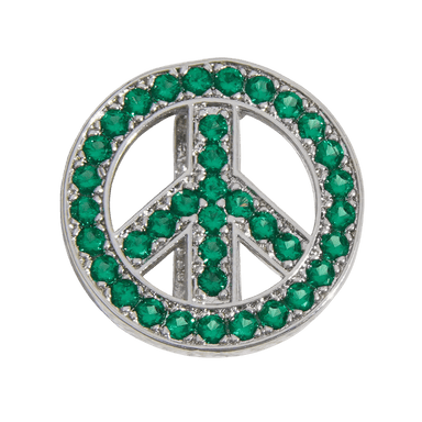 Lucky Charms - Green Peace Sign Silver