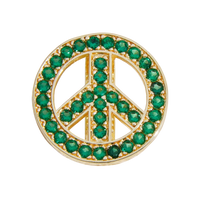Lucky Charms - Green Peace Sign Gold