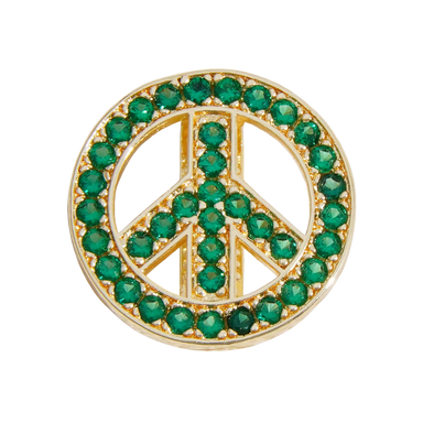 Lucky Charms - Green Peace Sign Gold