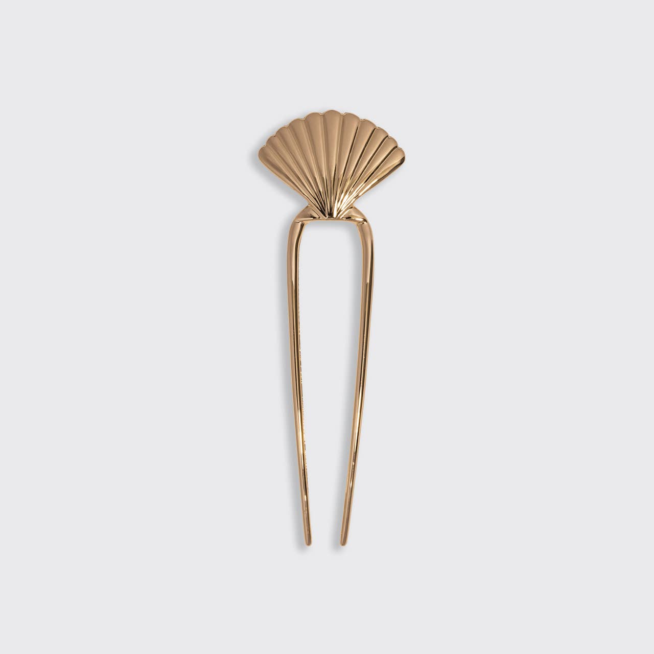 Metal Clam Shell French Hair Pin / Gold - From Juniper With Love