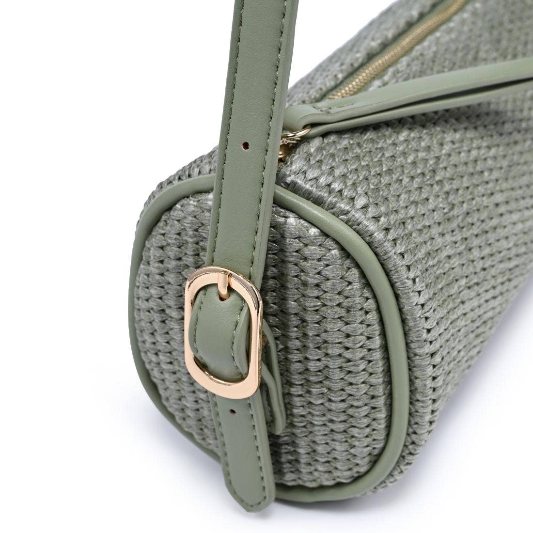 Mila Straw Shoulder Bag / Sage - From Juniper With Love