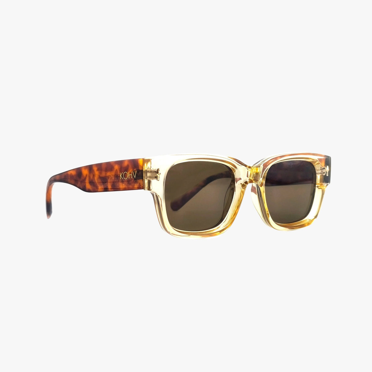 Mod Champagne Polarized Square Designer Sunglasses - From Juniper With Love