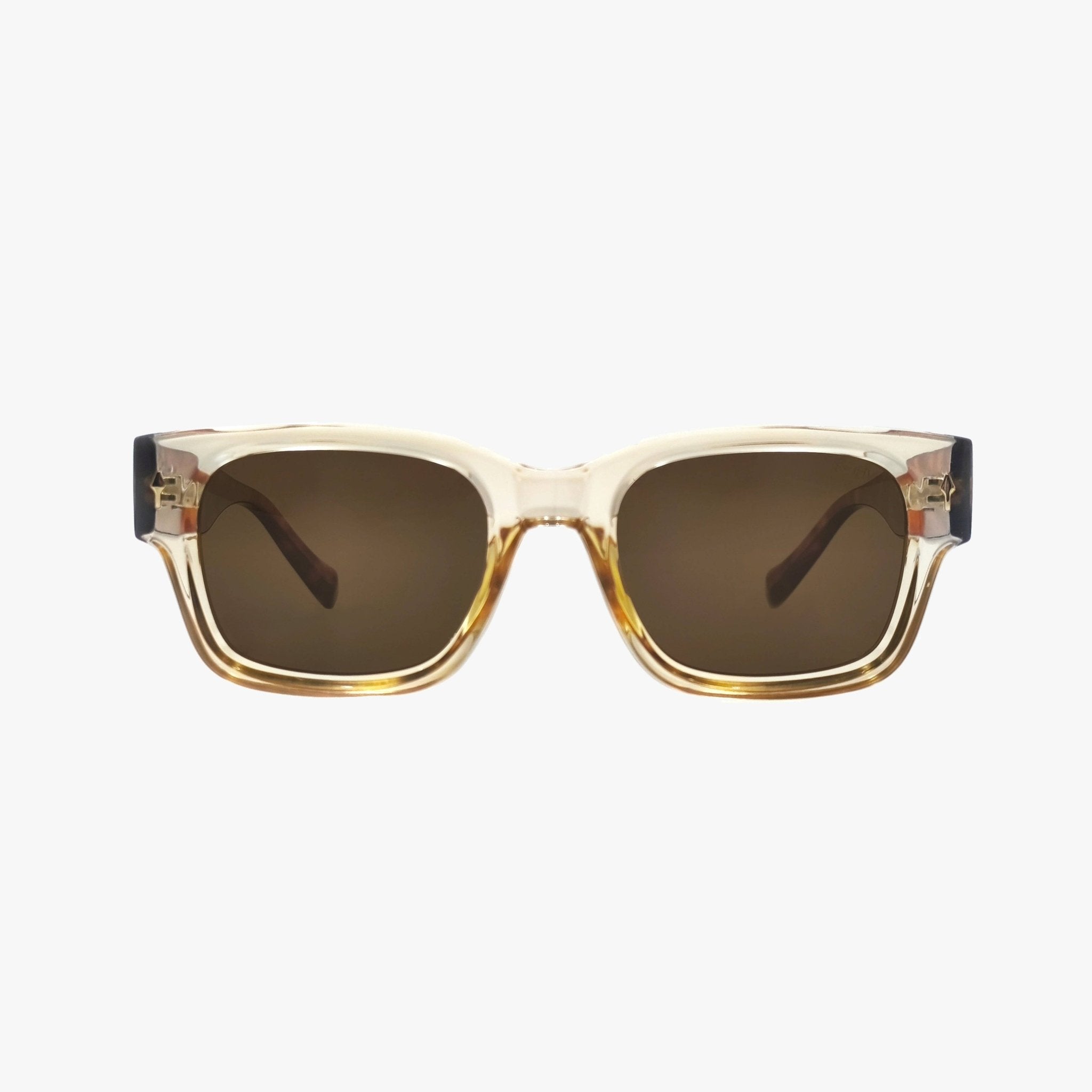Mod Champagne Polarized Square Designer Sunglasses - From Juniper With Love