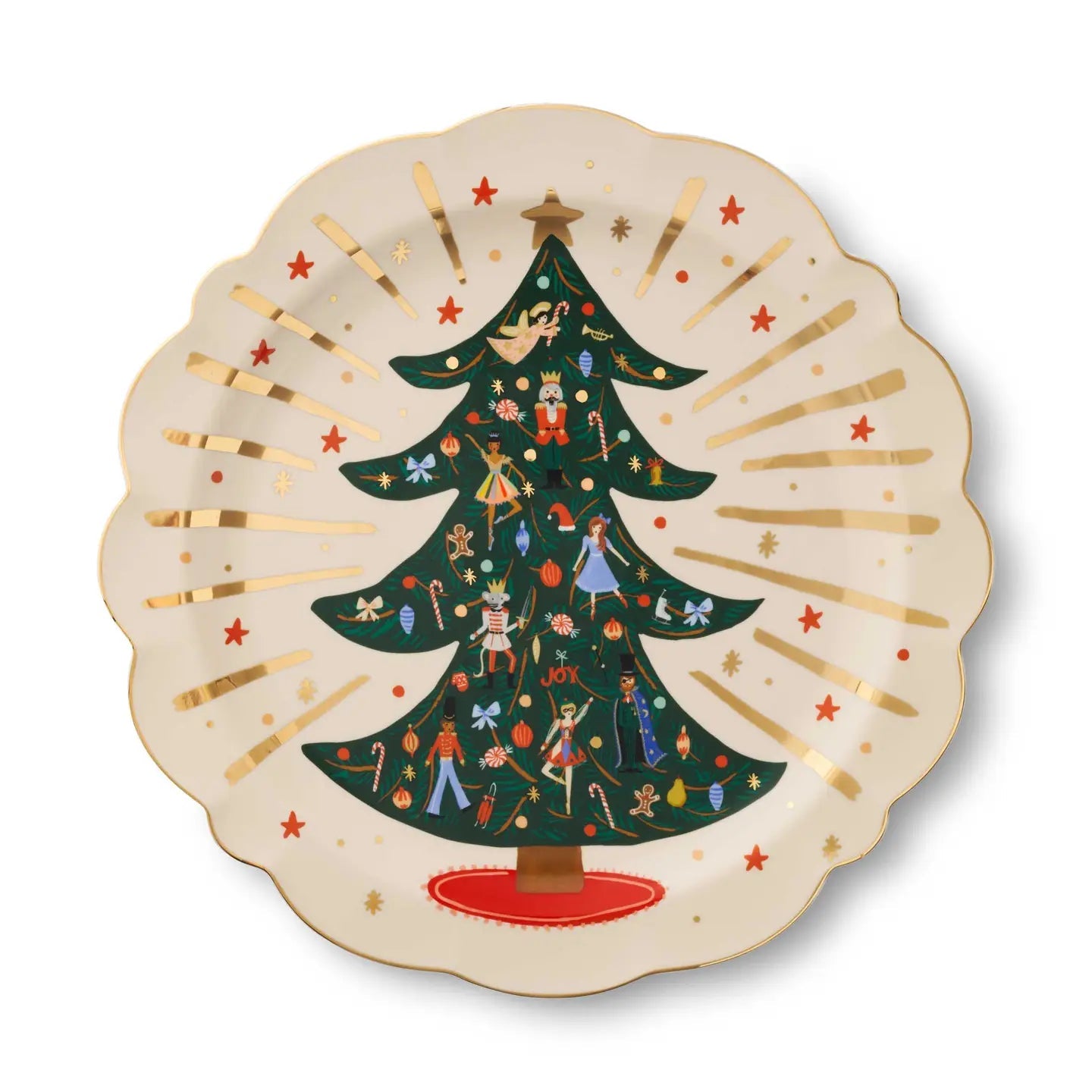 Nutcracker Round Porcelain Serving Platter - From Juniper With Love