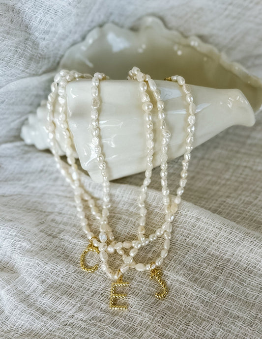 Pearl Initial Necklace - From Juniper With Love