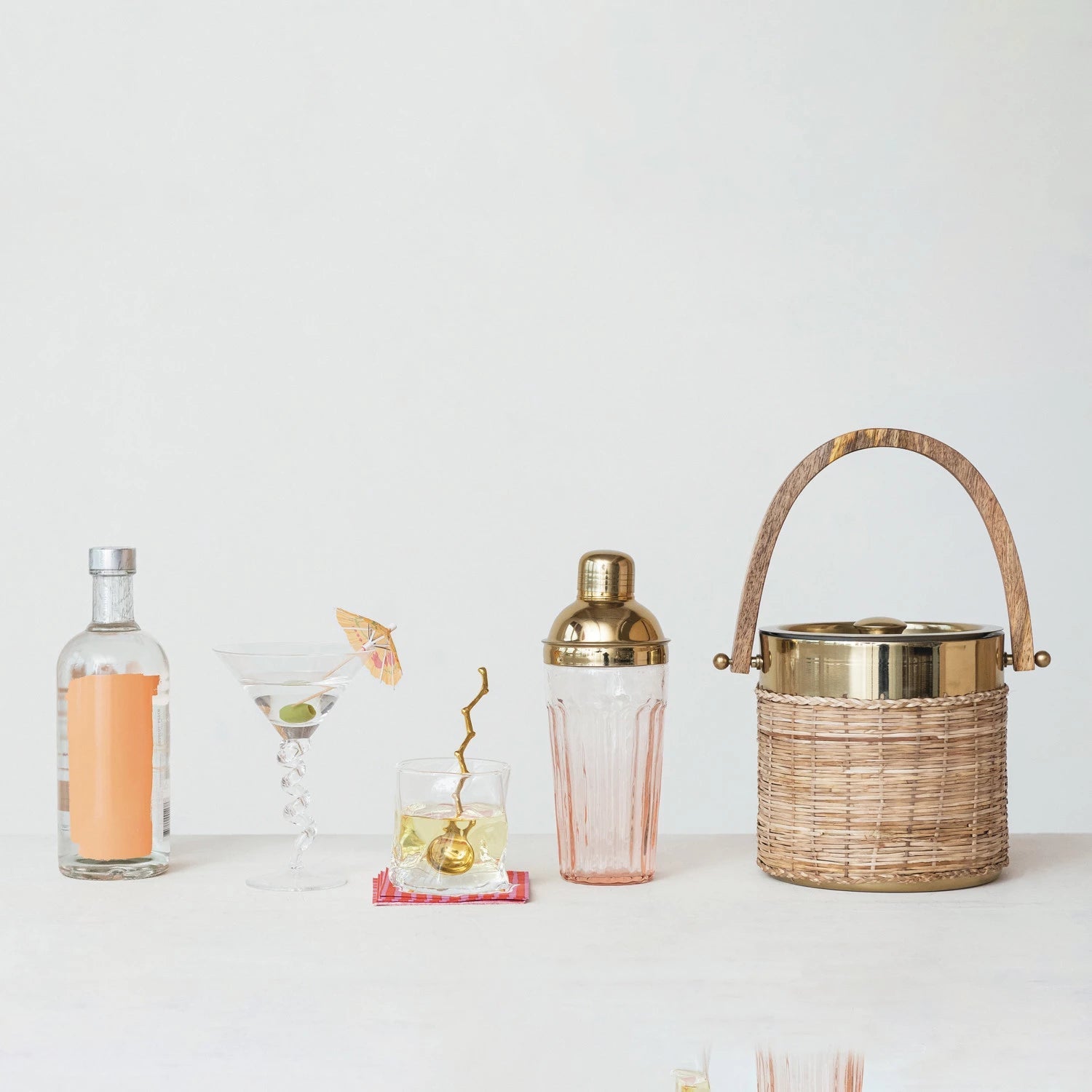 Pink + Gold Cocktail Shaker - From Juniper With Love