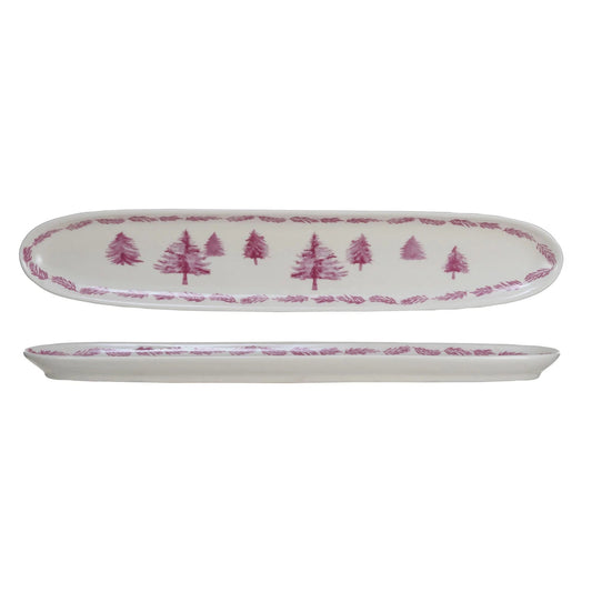 Pink Trees Stoneware Dish - From Juniper With Love