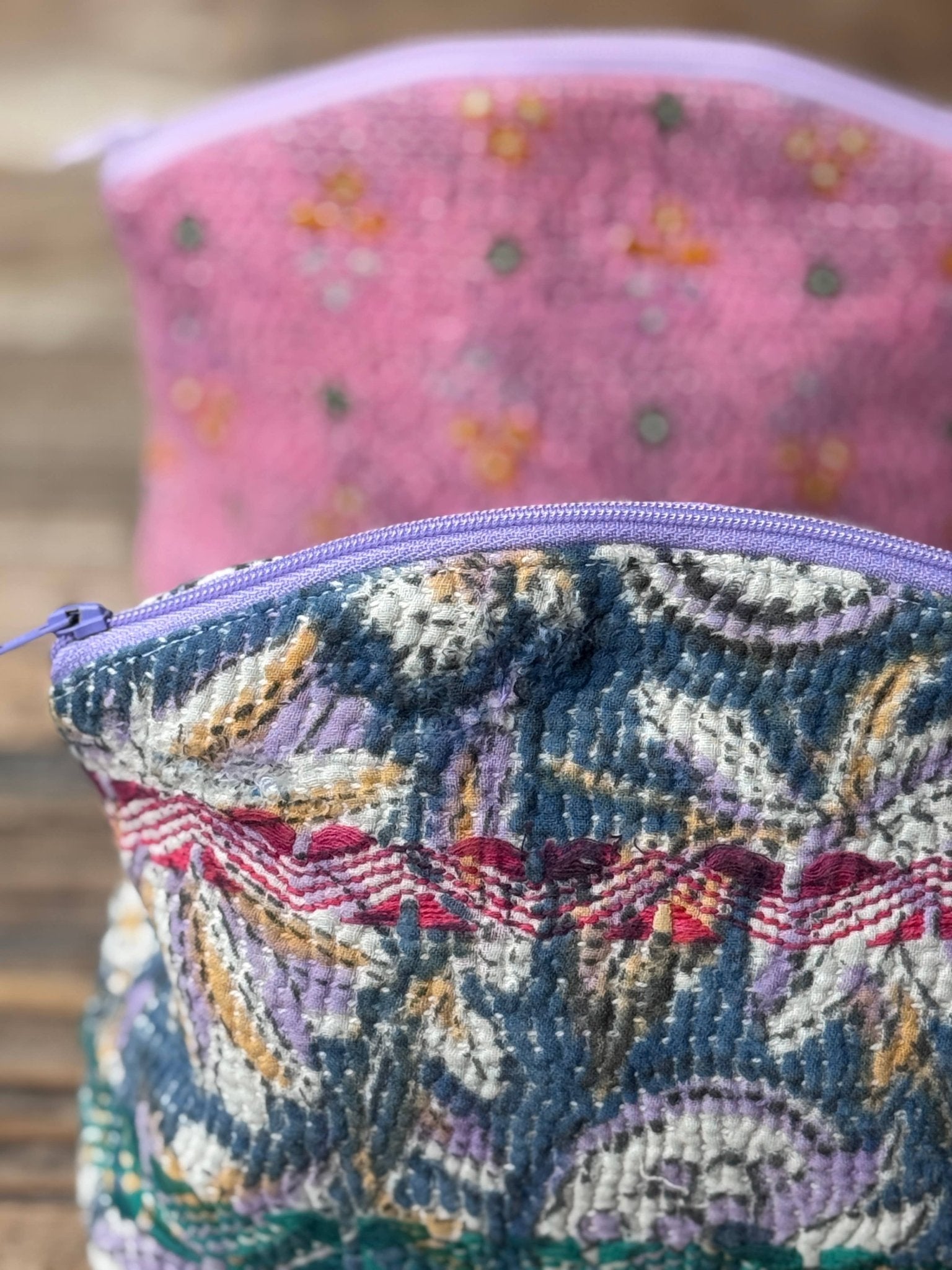Retreat Makeup Zip Travel Bag / Blue - From Juniper With Love