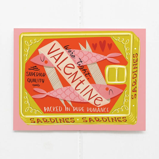 Sardine Valentine Greeting Card - From Juniper With Love