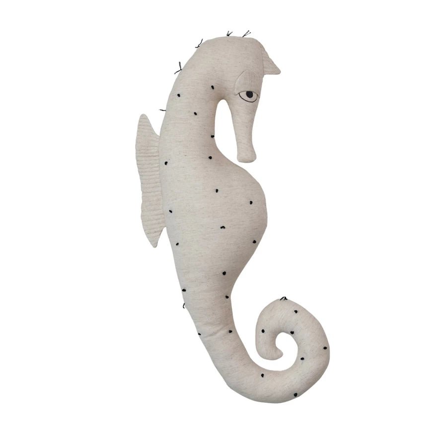 Seahorse Linen Pillow - From Juniper With Love