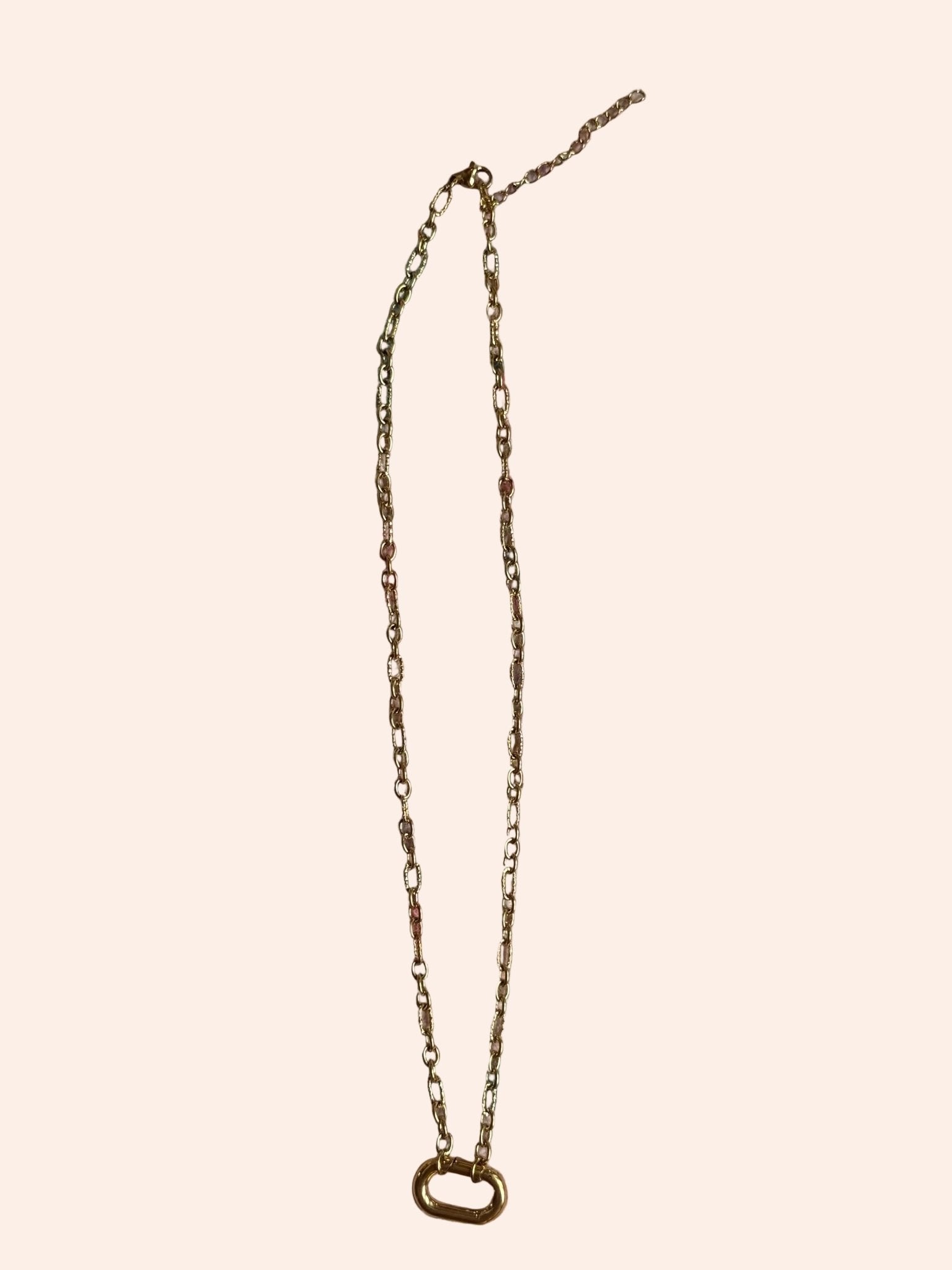 From Juniper With Love Signature Chain / Classic Rolo necklace in gold with delicate chain and oval ring pendant
