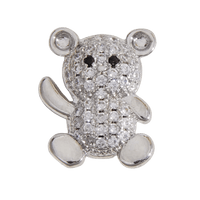 Teddy Bear Charms - Silver