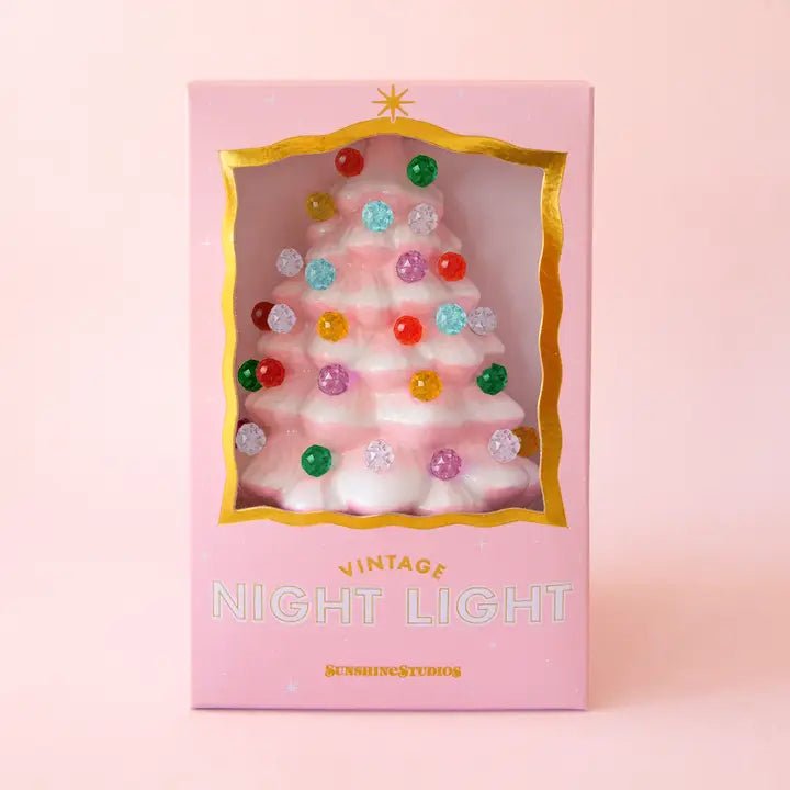 Vintage Pink Christmas Tree Night Light - From Juniper With Love