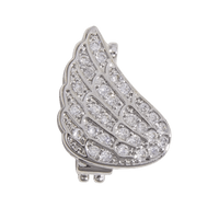 Wing Charms - Left Angel Wing Silver