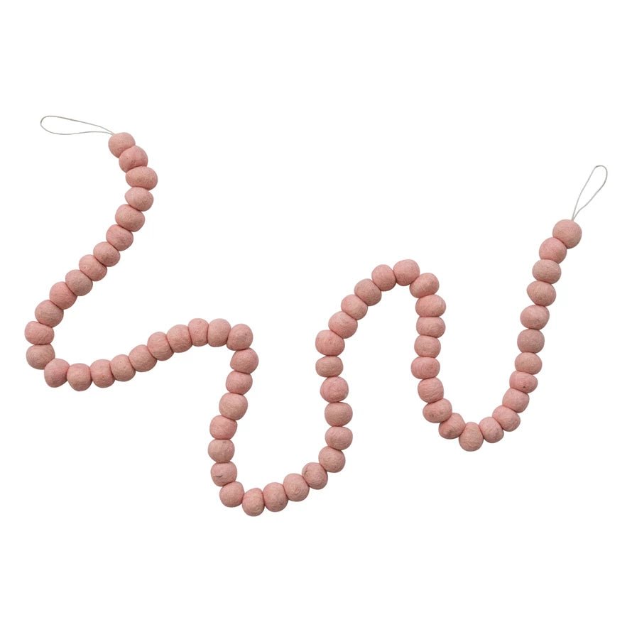 Wool Felt Garland / Pink - From Juniper With Love